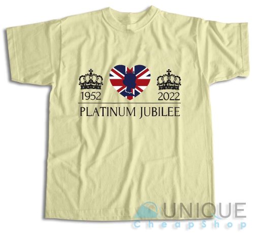 Queen Elizabeth's Platinum Jubilee T-Shirt Color Cream