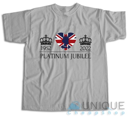Queen Elizabeth's Platinum Jubilee T-Shirt Color Grey