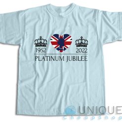 Queen Elizabeth's Platinum Jubilee T-Shirt Color Light Blue