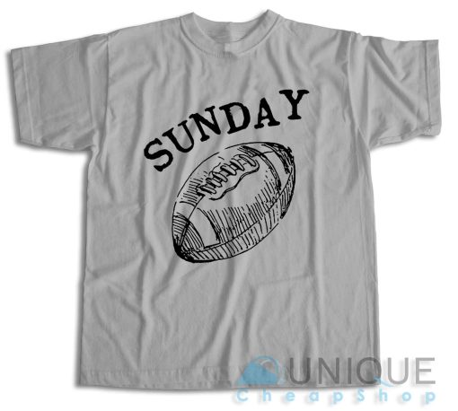 Sunday Funday Football T-Shirt Color Grey