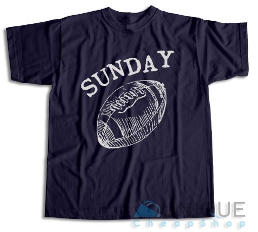 Sunday Funday Football T-Shirt Color Navy