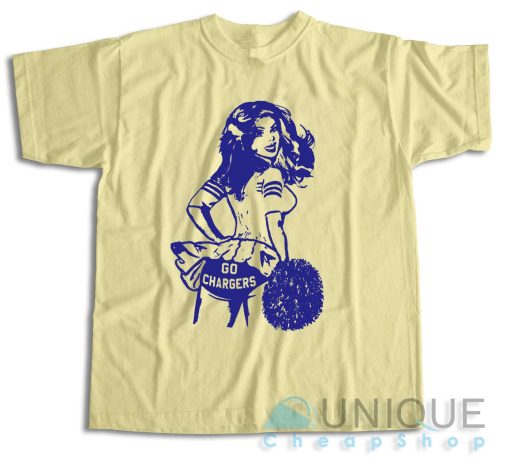 Los Angeles Chargers Cheerleader T-Shirt Color Cream