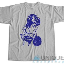Los Angeles Chargers Cheerleader T-Shirt Color Grey