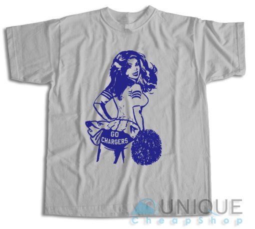 Los Angeles Chargers Cheerleader T-Shirt Color Grey
