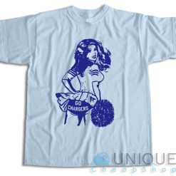 Los Angeles Chargers Cheerleader T-Shirt Color Light Blue