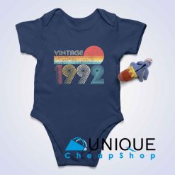 Vintage 1992 30th Baby Bodysuits Color Navy