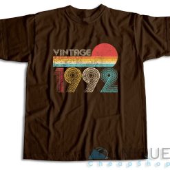 Vintage 1992 30th T-Shirt Color Brown