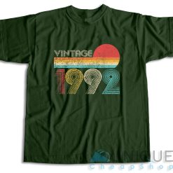 Vintage 1992 30th T-Shirt Color Dark Green