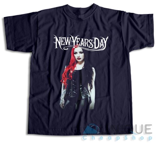Ashley Costello New Years Day T-Shirt Color Navy