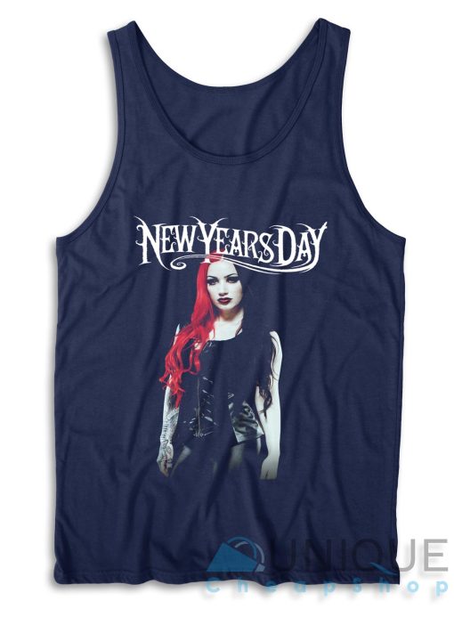Ashley Costello New Years Day Tank Top Color Navy
