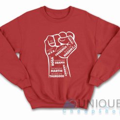 Black Leaders Fist Sweatshirt Color Red