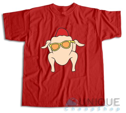 Turkey Thanksgiving T-Shirt Color Red