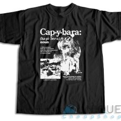 Capybara Noun Defined T-Shirt Color Black