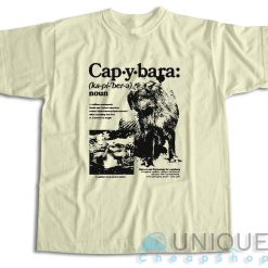 Capybara Noun Defined T-Shirt Color Cream
