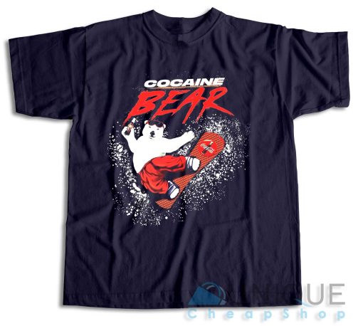 Cocaine Bear Coca Cola T-Shirt Color Navy