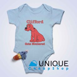 Big Red Dog Gets Neutered Baby Bodysuits Color Light Blue