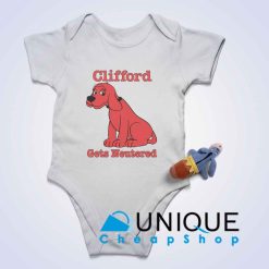 Big Red Dog Gets Neutered Baby Bodysuits Color White