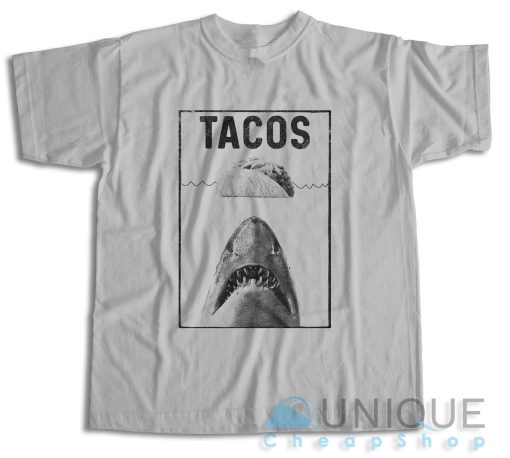 Shark Tacos T-Shirt Color Grey