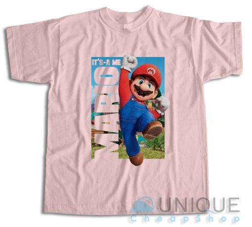 Super Mario It's A Me T-Shirt Color Baby Pink