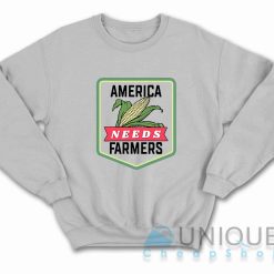 America Needs Farmers Sweatshirt Color Grey