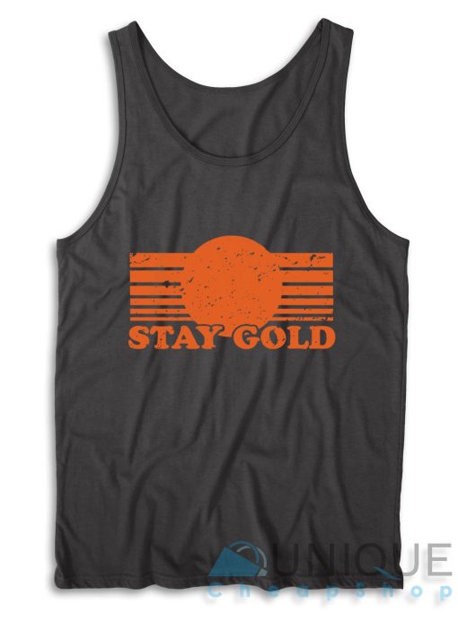 Stay Gold Tank Top Color Black
