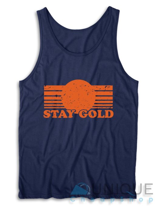 Stay Gold Tank Top Color Navy