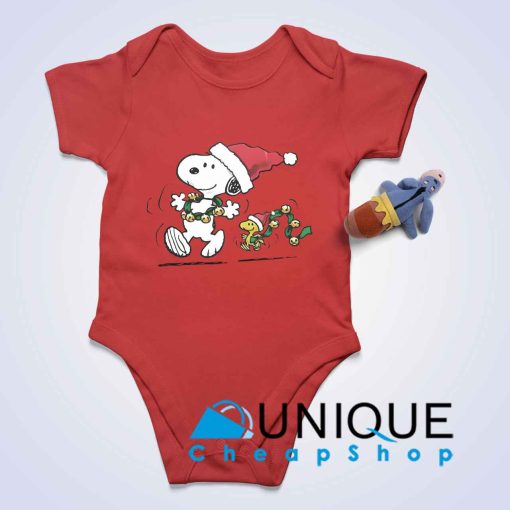 Charlie and the Snoopy Christmas Baby Bodysuits